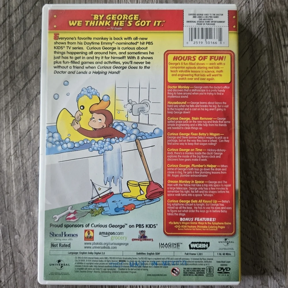 Curious George "Goes to the Doctor" Kids Educational DVD - Picture 7 of 7
